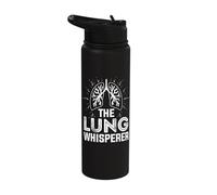 Lung Whisperer Pulmonologist Respiratory Therapist Apparel Stainless Steel Insulated Water Bottle