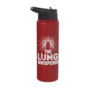 Lung Whisperer Pulmonologist Respiratory Therapist Apparel Stainless Steel Insulated Water Bottle