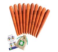 Lungcha Thai Traditional Wooden for Foot Massage Stick Tool Reflexology (Set 10 Foot Massage)