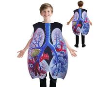 Lungen Kostüm Cosplay Polyester Atmungssystem Outfit Lehrreich Kinder Erwachsene | Anatomy Kostüm Halloween Bühnenauftritt Wissenschaft Rollenspiel | 79x82 cm 105x108 cm Maskenball Karneval Schule Vo