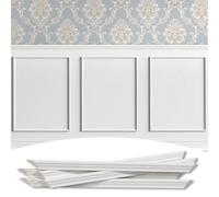 Lunghaa 3-Frame 40.6cm x 50.8cm Premade Accent Wall Molding Kit, Ready-to-Assemble Wainscoting Panels, Pre-Cut Chair Rail Moulding Trim Picture Frame for Home Décor