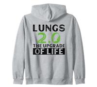 Lungs 2.0 - The Upgrade Of Life - Lung Transplant Zip Hoodie
