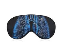 Lungs Under The Light Sleep Mask for Women Men, Breathable Soft Sleeping Mask Adjustable Eye Cover Light Blocking Eye Masks for Travel, Home, Office, Nap, Flights