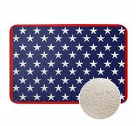 Lungtao Abstract Stars Bath Rugs for Bathroom Blue Red and White Durable Flannel Bath Rug Clearance Mats for Forlaundry Room and Kitchen Decor Carpt Washable 20 X 32 Inch Mat