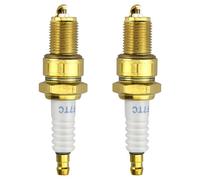 Lunhoo 2 Pcs F7TC Spark Plug, Gasoline Engine Spark Plug Replacement for Lawn Mowers, Chainsaws, Pumps, Sprayers, Generator, ATV Dirt Bike, Go Kart