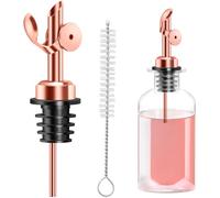 Lunhoo Liquor Pour Spout, Stainless Steel Bottle Pourers, Automatic Olive Oil Dispenser Spout for Pours Liquid, Olive Oil, Wine, Vinegar (Rose Gold)
