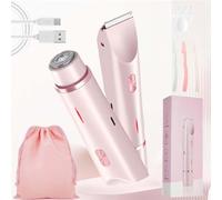 Lunia Shaver, 2025 New Upgrade Lunia Shaver Women, 2 in 1 Double-Headed Waterproof Wet and Dry, Ipx7 Waterproof, for Leg Arm, Easily Remove Body Hair Without Embarrassment (Pink)