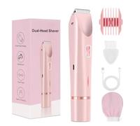 Lunia Shaver, Lunia Razors with Exfoliating Glove, Portable Smooth Shave Razor, 2 in 1 Electric Electric Shaver for Women, Ipx7 Waterproof Wet & Dry (Pink)
