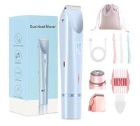 Lunias Shaver, 2 in 1 Dual Head Razor Women, 2025 New Upgrade Lunias Shaver Women, for Leg Arm, Easily Remove Body Hair Without Embarrassment (Blue)