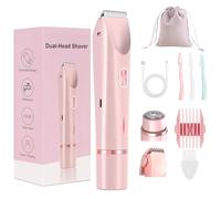 Lunias Shaver, 2 in 1 Dual Head Razor Women, 2025 New Upgrade Lunias Shaver Women, for Leg Arm, Easily Remove Body Hair Without Embarrassment (Pink)