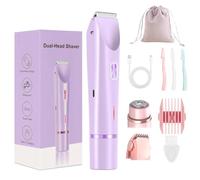Lunias Shaver, 2 in 1 Dual Head Razor Women, 2025 New Upgrade Lunias Shaver Women, for Leg Arm, Easily Remove Body Hair Without Embarrassment (Purple)