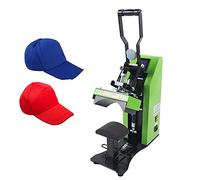 LUNICASHA Auto Hat Heat Press Machine, Cap Heat Press Machine, Sublimation Printing Machine for Caps T-Shirts, Automatic Opening, Green, 220V