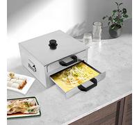 LUNICASHA Stainless Steel Cantonese Rice Rolls Machine, Top Open Chinese Rice Noodle Roll Food Steamer, Square Tier Cooking Chinese Cuisine Guangdong Recipes Cookware, Double-layer