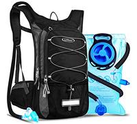 Lunidry Hydration Backpack with 3L Water Bladder, 15L Running Hydration Backpack for Men & Women, Lightweight Leakproof Water Rucksack Mountain Bike Hydration Bag Pack for Outdoor Cycling Hiking