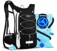 Lunidry Hydration Backpack with 3L Water Bladder, 15L Running Hydration Backpack for Men & Women, Lightweight Leakproof Water Rucksack Mountain Bike Hydration Bag Pack for Outdoor Cycling Hiking