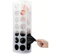 Lunies Plastic Bag Holder for Grocery Bags，Large Capacity Plastic Bag Dispenser, Multiple Grocery Bag Storage Organizer, Wall Mount Kitchen Trash Bag Holder(White,1 pack)