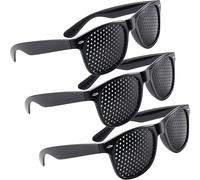 Lunisk Correction Glasses, Full Frame Pinhole Glasses, Eye Training Glasses to Enhance Focus and Clarity (3Pcs)