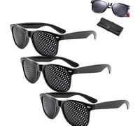 Lunisk Correction Glasses,Lunisk Vision Correction Glasses,Eyesight Improvement Care Exercise Eyewear Glasses,Unisex Eyesight Strengthening Pinhole glasses (3 pcs)