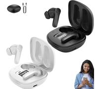 Luniva-Luniva Translator Pods, Lenskey Translation Earbuds, Luniva Translation Earbuds Real Time, Two-Way Automatic Translator Earbuds Headset That Supports Translation into 144 Languages (B+W,1pcs)