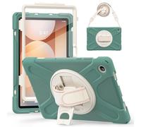 Lunivop Case Compatible with Samsung Galaxy Tab A11 Plus Case 11 Inch 360° Rotating Stand/Hand Strap with Built-in Screen Protector Heavy Duty tablet Cover for Samsung Tab A11+ Plus Green