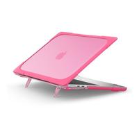 Lunivop Case for MacBook Air 13-inch (M5, 2026-2022; M4, M3, M2; A3449, A3240, A3113, A2681) with Foldable Kickstand PC + TPU Slim,Matte Translucent Scratch-Resistant Protective Cover (Rose red)