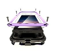 Lunivop Case for Samsung Galaxy S23 Ultra Phone Case Purple for Galaxy S23Ultra 5G | Metal Hard, Screw Built-in, Screen Lens Protection, Military Grade, Note The Fingerprints Don't Work