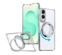 Lunivop Compatible with Samsung Galaxy S25 Edge Case 6.7'' Clear 360°Rotated Ring Holder 【Compatible with Magsafe】Magnetic Kickstand Military - Grade for S25Edge Phone Case 2025 Clear