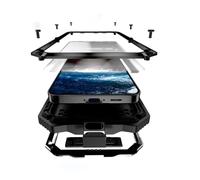 Lunivop Compatible with Samsung Galaxy S25 FE Case Metal Heavy Duty Phone Case para Built-in Screen Protection Full Body Protective Dust Proof Military Grade Rugged 2025 Black