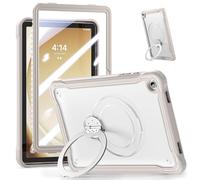 Lunivop Compatible with Samsung Galaxy Tab A11 Plus Case 11 Inch with 360° Rotating Aluminium Stan Stand Built-in 9H+ Hardness Screen Protector Military - Grade Tablet Cover for A11+ Plus Khaki