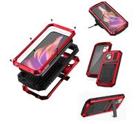 Lunivop for iPhone 15 Plus Case 360 Full Body Heavy Duty Protection Rugged [Aluminium Stan] Military Grade Metal Rubber with [Built in Screen Camera Lens Protector ] Phone Cover Armor 2023 (Red)