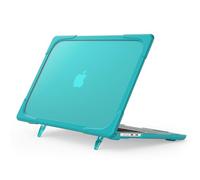 Lunivop for MacBook Air 15 inch Case M5 2026 2025 2024 2023 M4 M3 M2 Model A3448 A3241 A3114 A2941 with Kickstand PC + TPU Slim,Matte Translucent Scratch-Resistant Protective Cover (Blue)