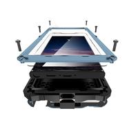 Lunivop for Samsung Galaxy S25 Ultra Case Heavy Duty Metal Phone case para Built-in Screen Lens Protection Protective dust Proof Military Grade Rugged [The Fingerprints Don't Work] Light Blue