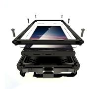 Lunivop for Samsung Galaxy S25 Ultra Case Heavy Duty Metal Phone case para Built-in Screen Lens Protection Protective dust Proof Military Grade Rugged [The Fingerprints Don't Work] Black