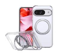 Lunivop Phone Case Compatible with Google Pixel 10 Pro Case Clear 360°Rotated Ring Holder 【Compatible with Magsafe】 Magnetic Kickstand Military - Grade Protection for Pixel 10 Pro 2025 Clear