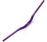 LUNJE Chameleon Bike Handlebar 31.8mm - 35mm, 55mm Hi Riser Mountain Bike Handlebars - 780mm Glow-in-the-Dark Logo Cut-to-fit T6 Aluminium Bicycle Handlebars for MTB, Road Bike