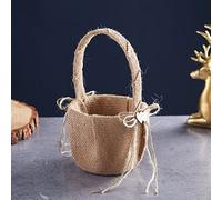 LUNLUN HOME Burlap Flower Girl Basket - Rustic Wedding Basket with Flower Girl Baskets