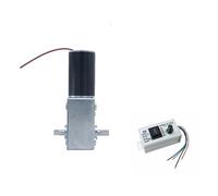 LUNMENGCC 5882-45zy Dual Shaft Worm Gear DC Self-Locking Geared Motor Bracket and Pwm Positive and Reverse Governor Controller Drive