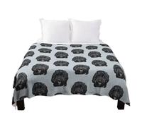 LUNMENGCC Black Cockapoo Dog Throw Blanket for Decorative Sofa Hair Soft Polar Loose Blankets Soft Plush Plaid Blankets