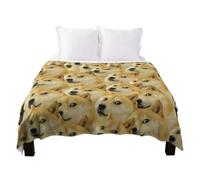 LUNMENGCC Doge Pattern Shiba Inu Doggo Dog Throw Blanket for Sofa Thin Bed Covers Blankets