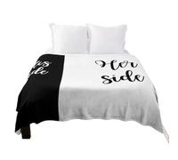 LUNMENGCC Her Side His Side Throw Blanket Blankets Sofas of Decoration Sofa Throw Bed Plaid Blankets