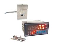 LUNMENGCC High Precision S-Type Load Cell 100kg-2t Tension Compression Sensor with Digital Weight Indicator Controller Relay Output
