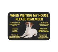 LUNMENGCC Please Remember Bull Terrier Dogs House Rules Doormat Non-Slip Kitchen Bath Mat Bedroom Balcony Door Floor Entrance Carpet Rug