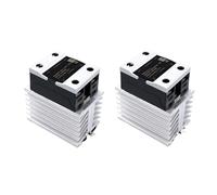 LUNMENGCC Solid State Relay 4-20MA 0-5V 0-10V 60A 80A VA Manual Single Phase Voltage Regulator SSR With Heat Sink DC-AC DC-DC AC-AC