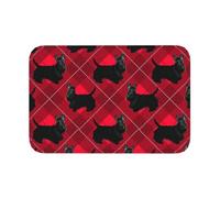 LUNMENGCC Vintage Scottie Dog Front Door Floor Entrance Mat Scottish Terrier Kitchen Bath Doormat Living Room Carpet Rug Toilet Footpad