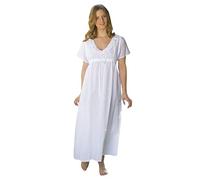 Lunn Antiques Regency Style White Polka Dot Nightdress | Short Sleeve, Vintage, 18th Century, One Size