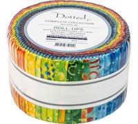 Lunn Studios Artisan Batiks Dotted Roll Up 40 2.5-inch Strips Jelly Roll Robert Kaufman RU-1275-40
