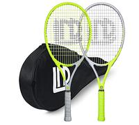 LUNNADE 27 Inch Tennis Racket for Adults, 2 Tennis Rackets with Case, Suitable for Men and Women, Beginners and Advanced Players
