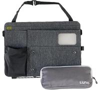 Luno Car Seatback Organizer - Universal Fit with Tablet Slot, Phone Pouch & Bottle Holder