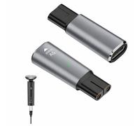 Lunpoem 2PCS 5V Type-C Shaver Adapter Charging Converter Type-C Charging Adapter, Universal Electric Razor Charging Cable, Compact Shaver Charging Adapter Replacement for Home Office Travel