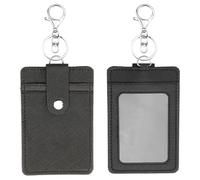 Lunpoem 2PCS Soft Credit Card Holder Wallet Case with Key Ring with Key Ring Slim Credit Card Wallet Travel Card Holder Compact and Stylish Card for Women Practical Card Holder for Everyday Use